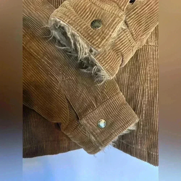 Vintage Y2K LEI Corduroy Sherpa Button Up Jacket in Brown Size XL - Picture 5 of 8